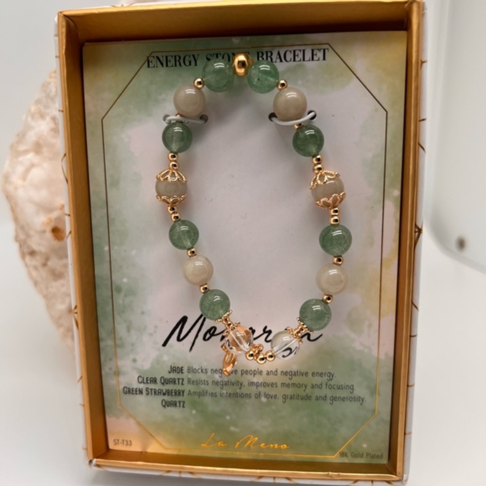 La meno Energy stone bracelet 18k gold plated